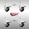 Service Caster 3 Inch 316SS Black Polyurethane Wheel Swivel 12mm Stem Caster Set Lock Brake SS316TSTTL20S314-PPUB-BLK-M1215-4 - alternate 2